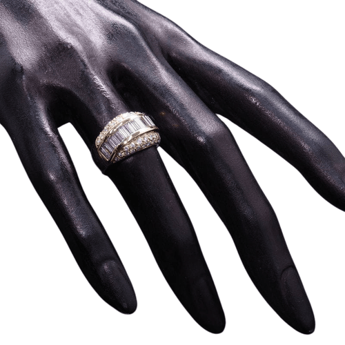 Bague 51 Bague Or jaune Diamants baguette 58 Facettes 3532
