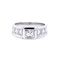 Bague Bague en diamants Princesse avec pierres rondes, or blanc 58 Facettes