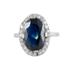 Ring 51 Platinum Sapphire Diamond Ring 58 Facettes 220400