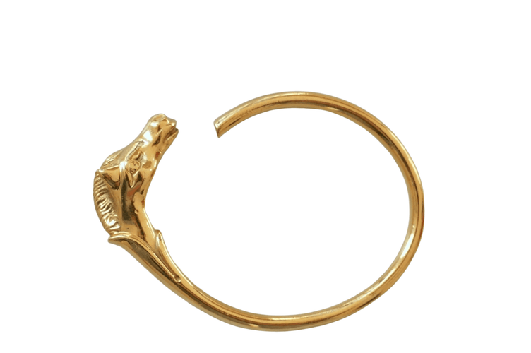 Bracelet Bracelet Hermès doré tête de cheval 58 Facettes