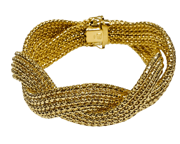 Bracelet Lumineux bracelet tressé en or jaune 58 Facettes