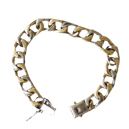 Bracelet Bracelet gourmette diamants deux ors 58 Facettes