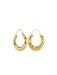 Hoop Earrings Gold gadrooned yellow gold 58 Facettes J275