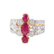 Bague 53 Bague rubis diamant 58 Facettes