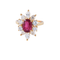 Bague 55 Bague Marguerite Rubis Diamants 58 Facettes
