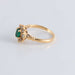 Ring 54 Emerald and 8 Diamond Marguerite Style Ring 58 Facettes FM61