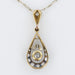 Pendentif Pendentif ancien goutte diamants et sa chaine 58 Facettes 18-276