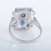 Ring 56 Art Deco style ring Sapphires Cubic oxides 58 Facettes 1