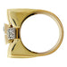 Ring 56 Tank ring in platinum yellow gold and diamonds. 58 Facettes 30581
