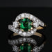 Bague 51 Bague grenat vert et diamants 58 Facettes AG1403CC-51