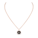 Messika necklace - Lucky Move onyx/diamond necklace Rose gold 58 Facettes