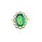 Bague 57 Bague Pompadour émeraude naturelle et diamants 58 Facettes
