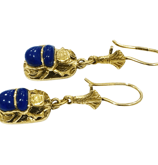 Boucles d'oreilles Boucles d’oreille en Or jaune & lapis-lazuli 58 Facettes