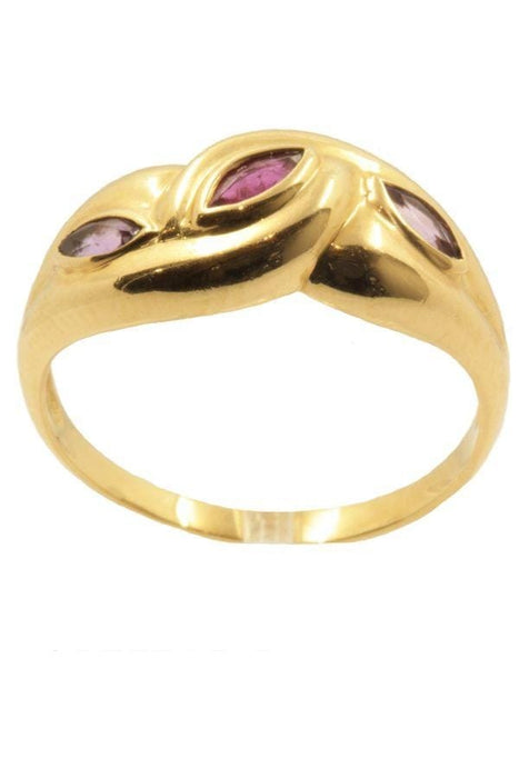 Modern gemstone and ruby ​​ring