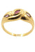 Ring 56 Modern ring with fine stones and rubies 58 Facettes 3501