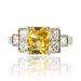 Bague 53 Bague saphir jaune et diamants 58 Facettes DA1016-48