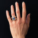 Ring 49 Old sapphire diamond ring with gadroons 58 Facettes 20-047-49