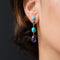 Boucles d'oreilles Boucles d'oreilles améthystes turquoises 58 Facettes 15-272