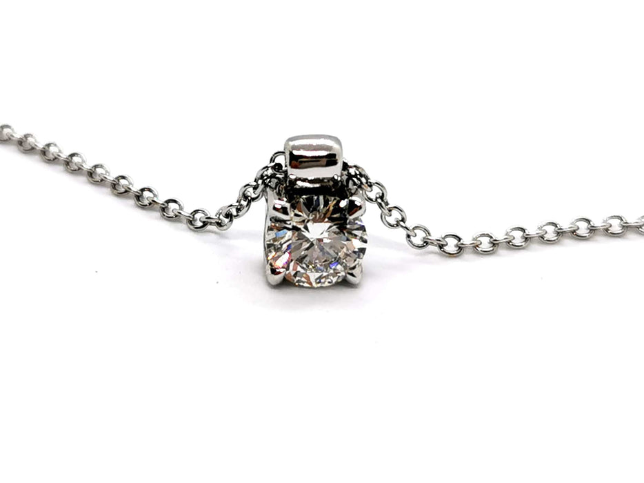 Collier Collier Chaîne + pendentif Or blanc Diamant 58 Facettes 1091768CN