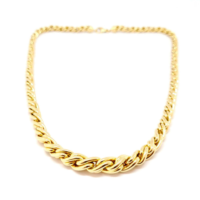 Collier Collier maille torsadé chute or jaune 58 Facettes