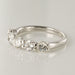 Ring 55 White gold ring with 5 diamonds 58 Facettes 18-144-55