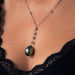 Tahitian pearl and diamond pearl necklace 58 Facettes 20-166