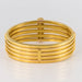 Bracelet Antique matte gold bangle bracelet and rose-cut diamonds 58 Facettes 19-582