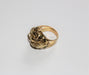 Ring 54 Ears of wheat ring yellow gold 58 Facettes 369-1