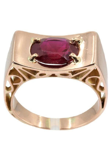 Ring 55 Openwork ruby ​​tank ring 58 Facettes 30781