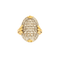 Bague 58 Bague Ovale pavage Diamants 58 Facettes