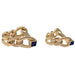 Cufflinks Cartier “Etrier” cufflinks in 2 tones of gold and sapphires 58 Facettes 30364