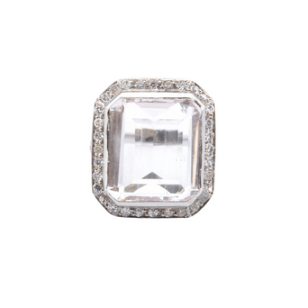 Bague 55 Bague Platine Morganite Diamants 58 Facettes 25085