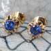 Vintage sapphire stud earrings 58 Facettes 21-075