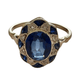 Ring 51 Art Deco sapphire diamond ring 58 Facettes
