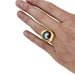 Ring 51 Vintage ring in yellow gold and hematite. 58 Facettes 29406