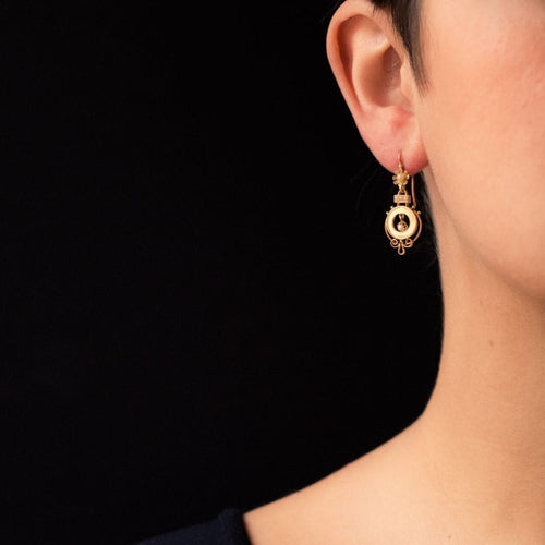 Boucles d'oreilles Boucles d'oreilles anciennes or rose perles fines 58 Facettes 19-577