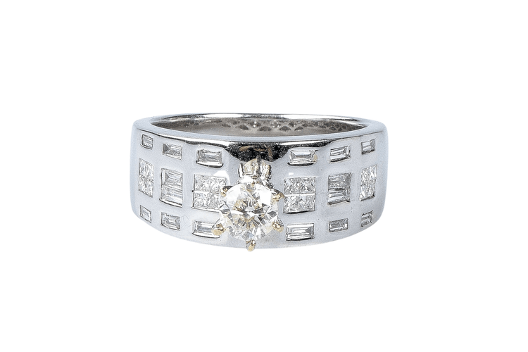 Bague Bague Solitaire accompagné diamant 0.45ct 58 Facettes BG-14141-96