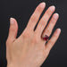 Ring 52 Art deco sugarloaf ruby ​​and diamond ring 58 Facettes 21-246-52