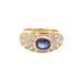 Ring 53 Diamond and sapphire bangle ring in 18k yellow gold 58 Facettes 25215