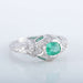 Ring 53 Art Deco style ring Emeralds Diamonds 58 Facettes 1