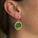 Earrings Leverback earrings with intaglio and green stone crystals 58 Facettes SO029