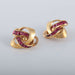 Earrings Intertwined earrings Synthetic rubies 58 Facettes 1