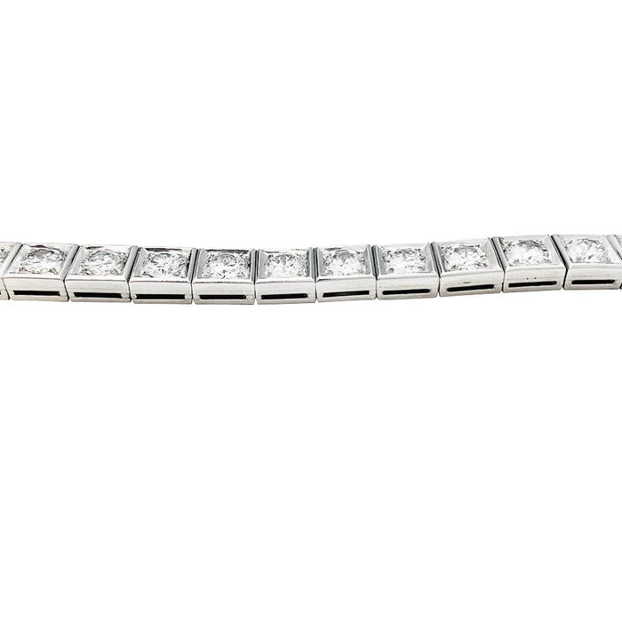 Bracelet Bracelet ligne diamants en platine. 58 Facettes 30600