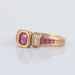 Ring Vintage Ring Yellow Gold Ruby Diamond 58 Facettes 1
