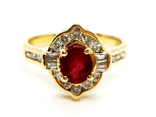 Bague 52 Bague Or jaune Rubis 58 Facettes 1157620CN