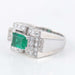 Ring Emerald Diamond Tank Ring 58 Facettes 1