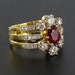 Ring 51 Ruby and diamond ring, 3 rings 58 Facettes G14-7342864-51-1