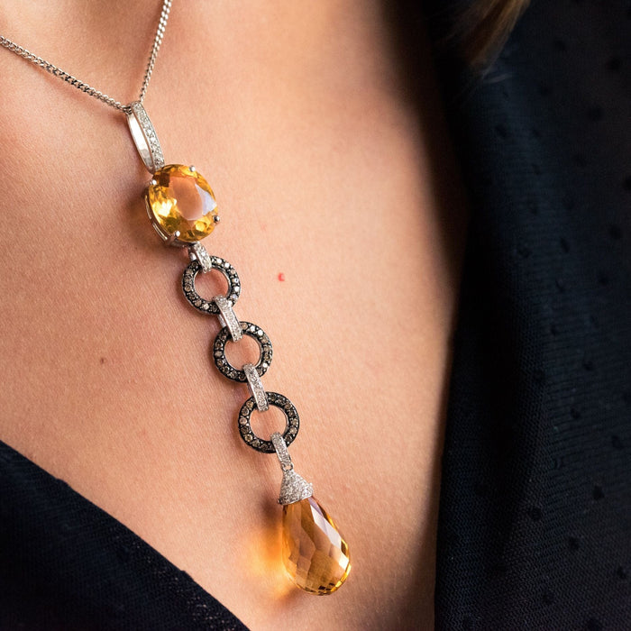 Pendentif Pendentif citrines et diamants 58 Facettes 03-073-2458404