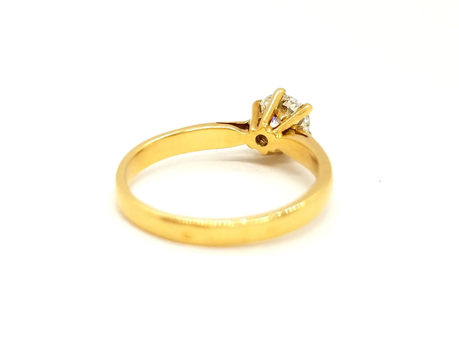 Bague 57 Bague Solitaire Or jaune Diamant 58 Facettes 813001CN