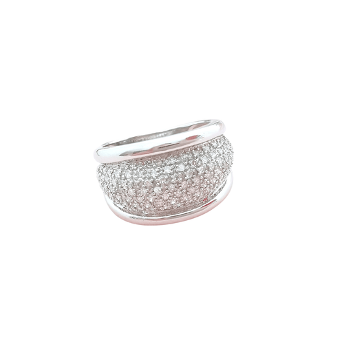 Bague Bague Jonc bombé Diamants 1,10ctt Or gris 58 Facettes AA 1610